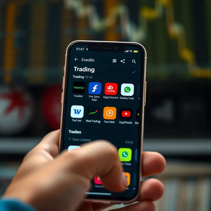 Exploring Trading App Options in India Mobile phone screen showing various trading app options available on an app store