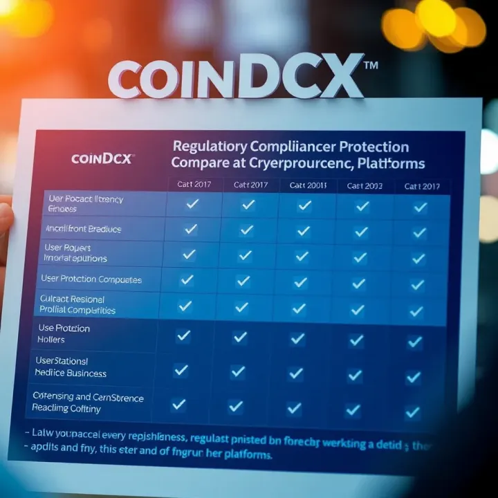 Comparison chart showing CoinDCX regulatory compliance and user protection measures against other cryptocurrency platforms