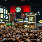 Global coffee market competitive landscape showing various coffee chains and brands positioned strategically