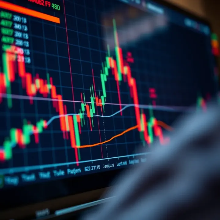 Chart showing customised MACD lines highlighting entry and exit points in swing trading
