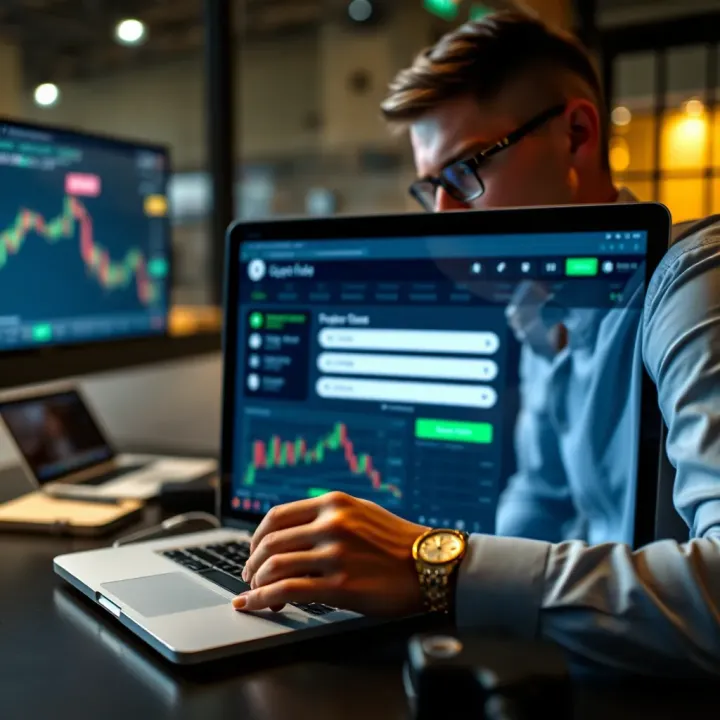 Secure account setup with password protection for online trading