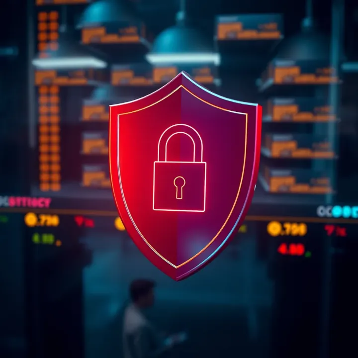 Secure shield symbolizing account protection and security measures online