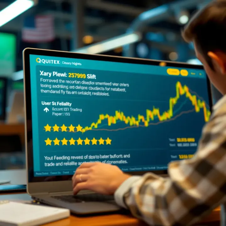 Graphical representation of user reviews and feedback on trading reliability