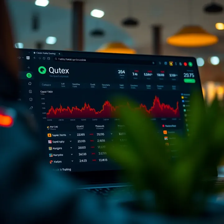 Qutex Trade User Dashboard Overview Dashboard view after successful Qutex Trade login highlighting key features