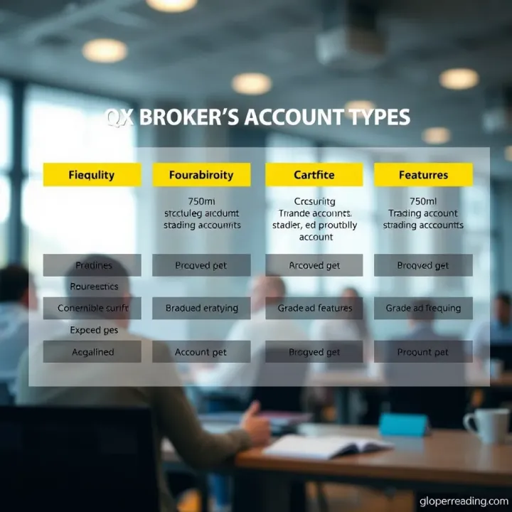 Comparison of QX Broker Account Types Comparison of different QX Broker account types with features highlighted