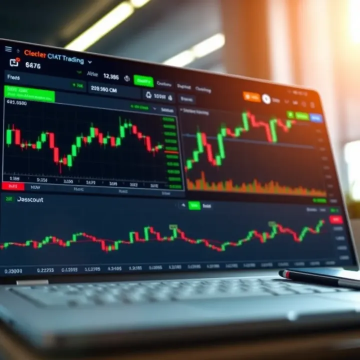 Dashboard displaying trading charts and account summary after successful login