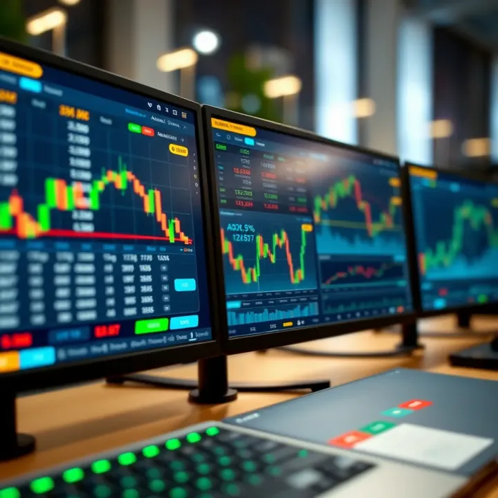 Screenshot of QXBroker.com trading platform interface displaying real-time market data and charts