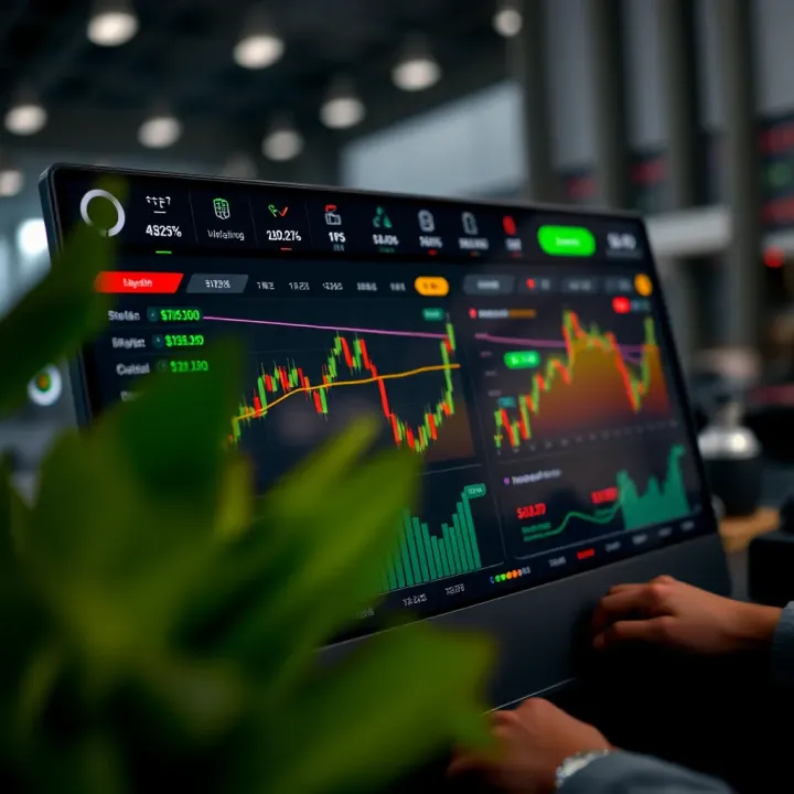 QXBroker Trading Tools and Account Features Dashboard Dashboard interface displaying trading tools and account management features
