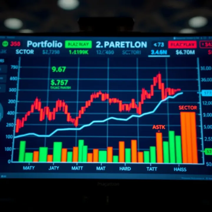 Graph showing portfolio diversification across various sectors in the Indian stock market