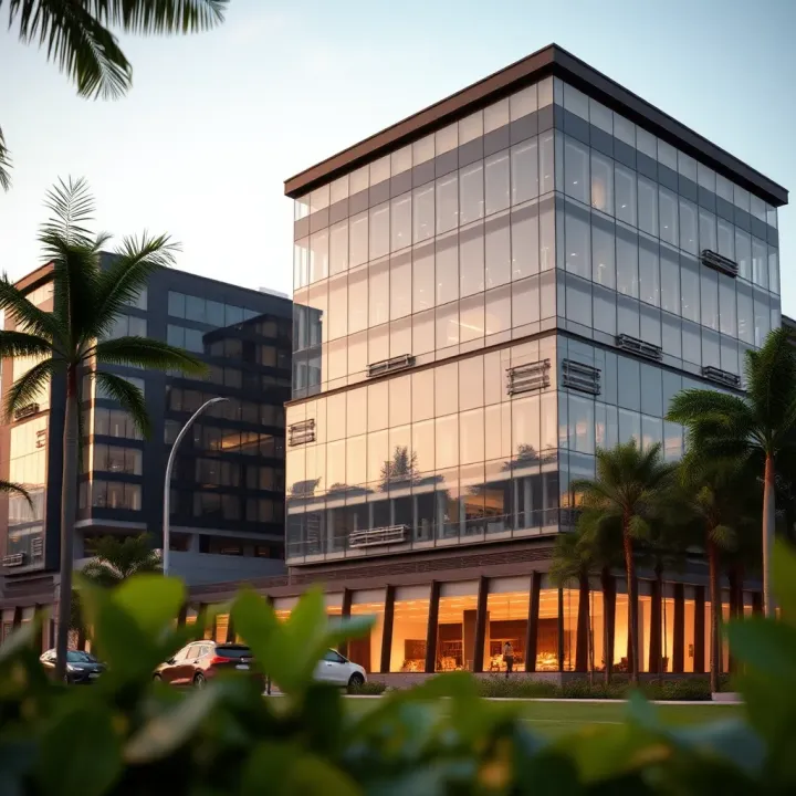 Diverse Investment Portfolio Modern office building representing diverse investments and financial growth