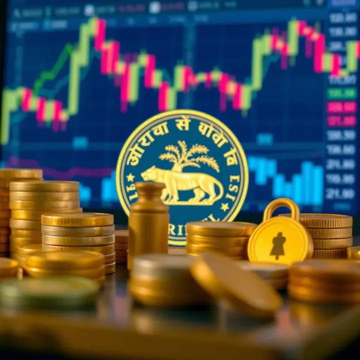 Regulatory Framework for Forex Trading in India and RBI Authorization Illustration showing the regulatory framework of forex trading in India with RBI emblem and secure transaction icons