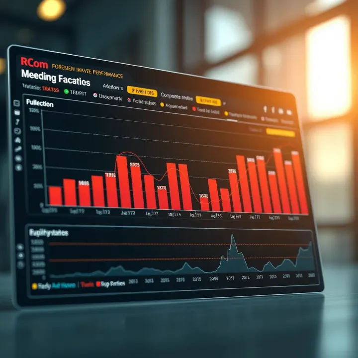 Chart illustrating key financial metrics and market factors influencing RCom performance