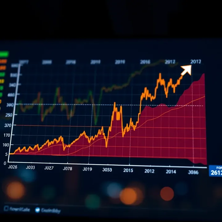 Graph showing the trend and forecast of Reliance Communications stock price