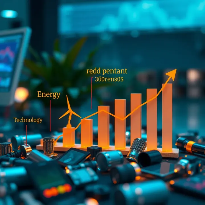 Key Growth Drivers Impacting Reliance Share Value Illustration of key growth drivers influencing stock value including energy, technology, and retail sectors