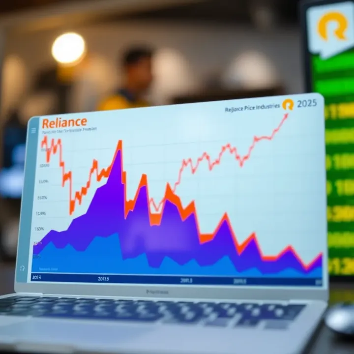 Reliance Industries Share Price Projection and Market Analysis Graph depicting Reliance Industries’ projected stock price trends and market analysis for future growth
