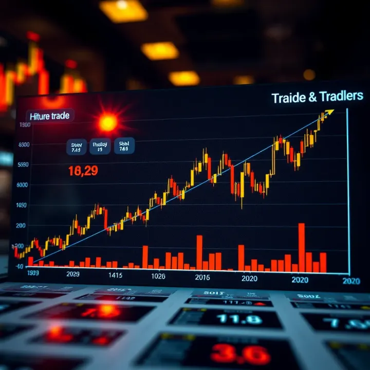 Graph illustrating the historical and projected stock performance of a major energy and telecommunications company