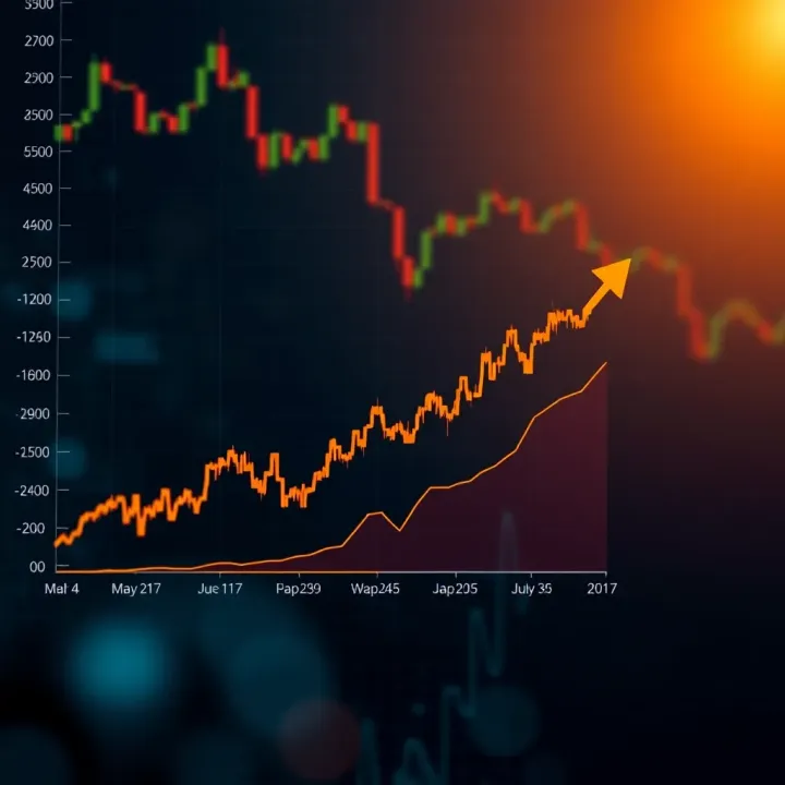 Graph showing the upward trend of Reliance Industries Limited share price with key financial milestones