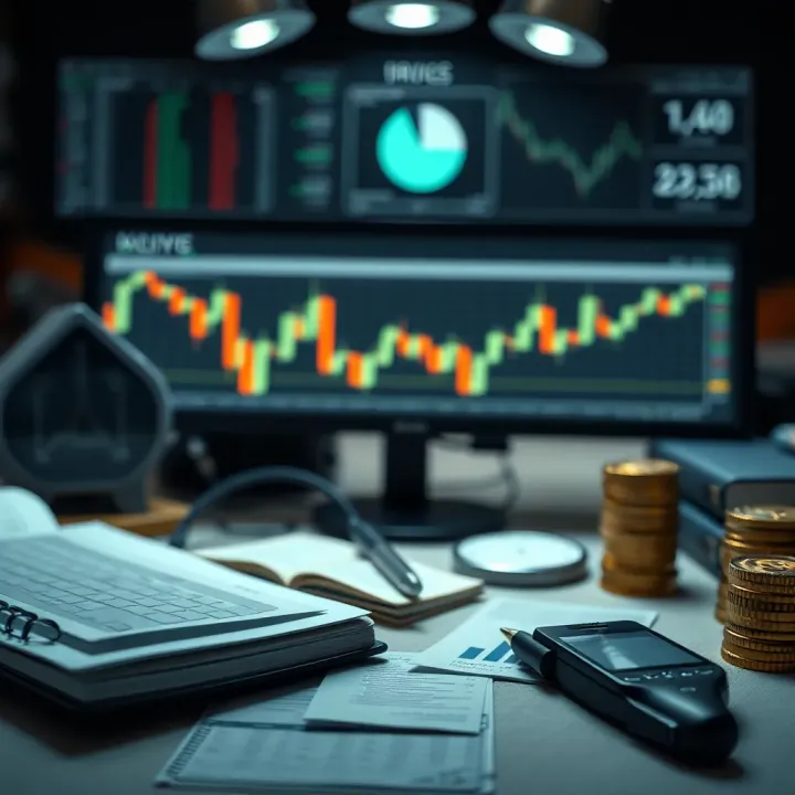 Conceptual illustration of investment strategies and market analysis tools