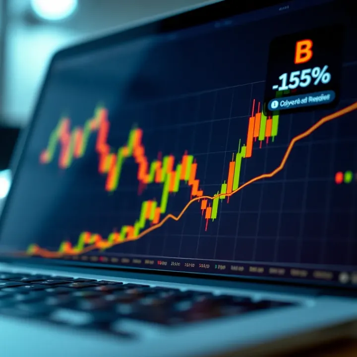 Graph illustrating potential risks and rewards in online trading