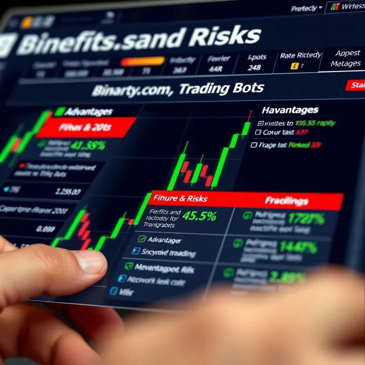 Chart illustrating the advantages and risks associated with using Binary.com trading bots