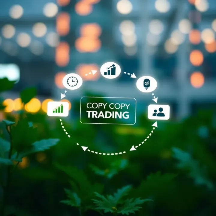 Diagram illustrating how copy trading enables investors to automatically replicate the trades of experienced financial experts