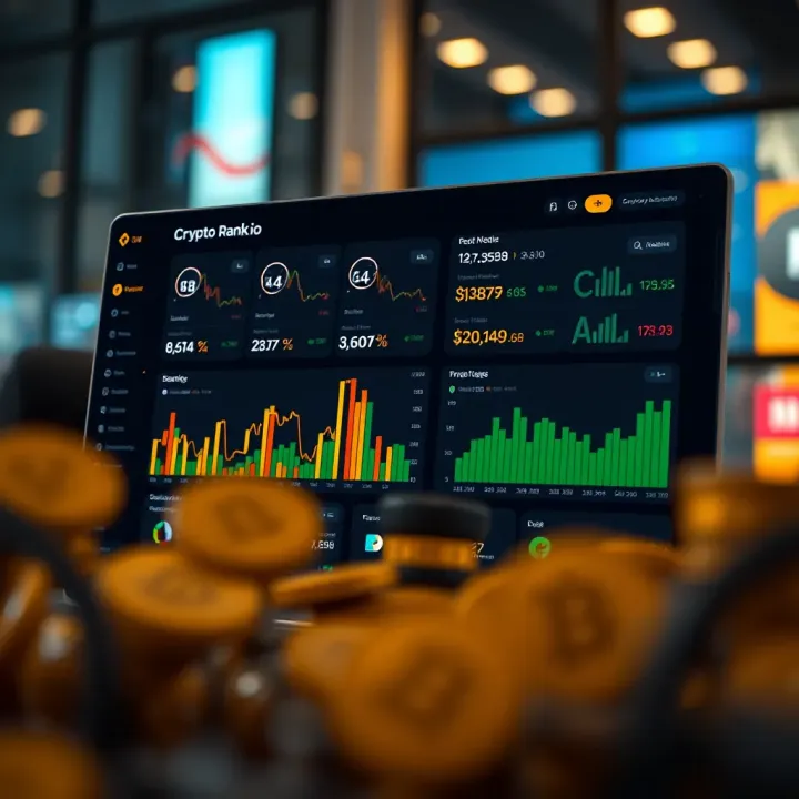 Interface displaying portfolio management tools and analytics for cryptocurrency investments