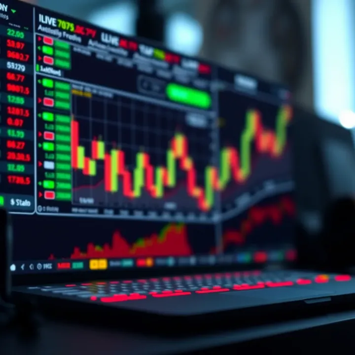 Forex trading platform displaying live charts and demo account interface