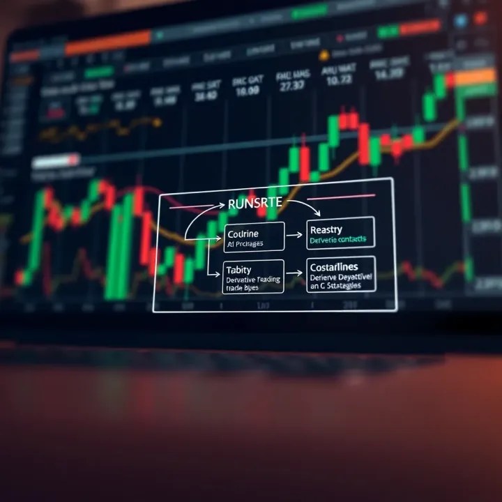 Diagram illustrating the relationship between derivative contracts and underlying financial assets such as stocks and commodities