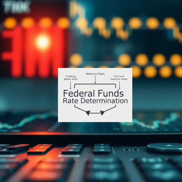 Diagram illustrating the Federal Reserve's mechanism for setting the Federal Funds Rate and its influence on banking institutions