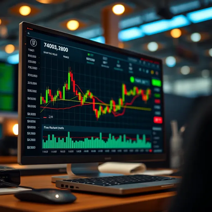 Interface of a trading platform showing demo account dashboard with trading options and balance