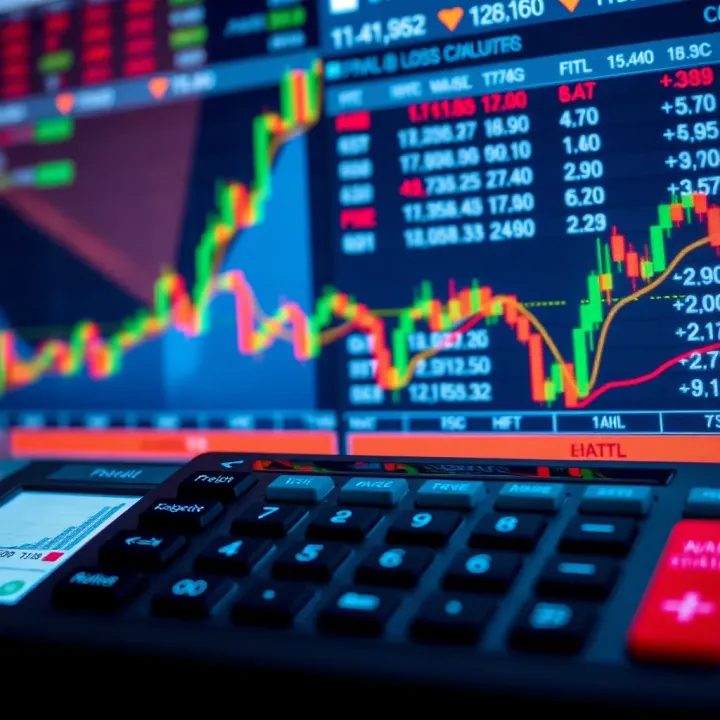 Chart depicting profit and loss assessment using a forex pips calculator tailored for Indian traders