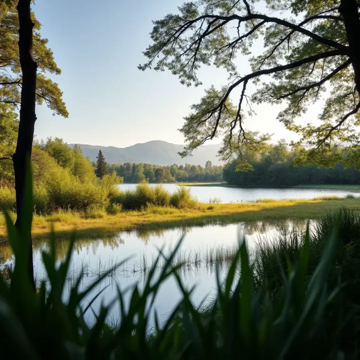 Serene nature scene symbolizing calmness and relaxation to represent stress relief