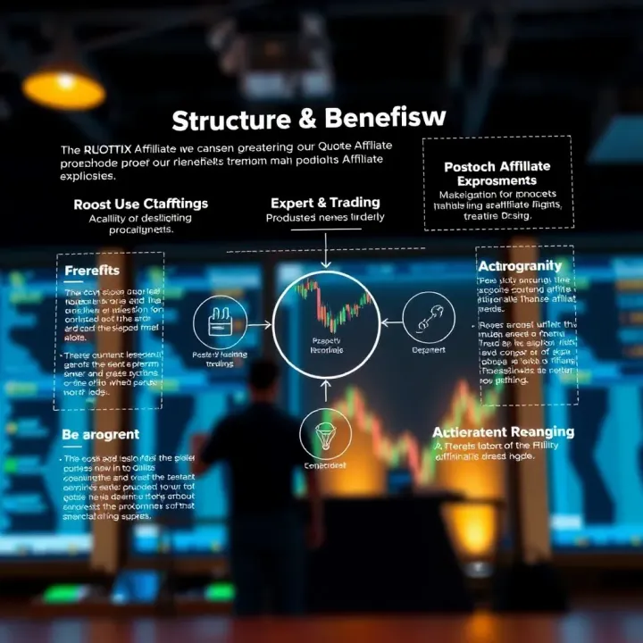 Overview of the Quotex Official Affiliate Program Structure and Benefits Diagram illustrating the structure and benefits of the Quotex affiliate program