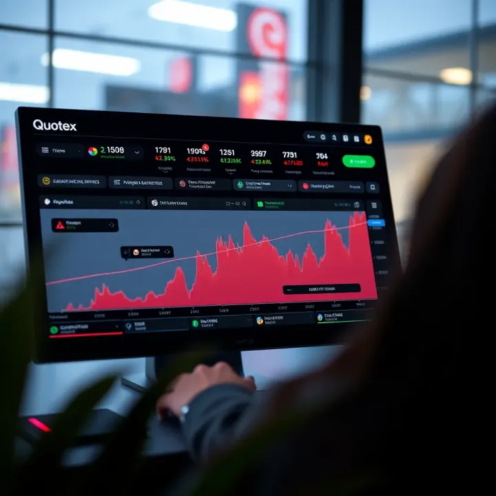 Quotex Dashboard with Active Risk-Free Promo Offer Dashboard showing active Quotex risk-free promo code and trading options