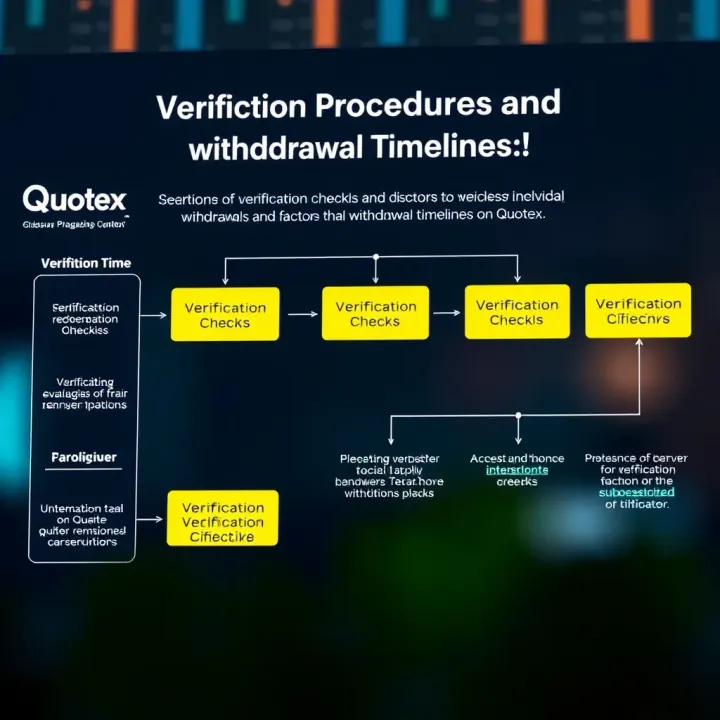 Flowchart showing verification checks and factors influencing withdrawal timelines on Quotex