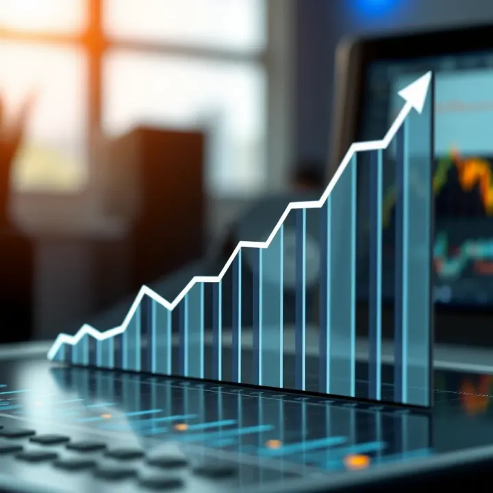 Graph showing growth of earnings through QX affiliate programs with upward trend