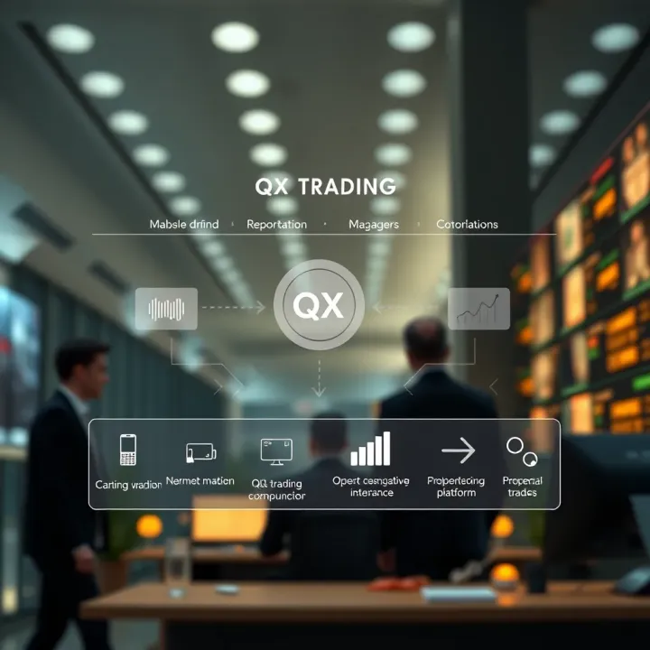 Diagram illustrating the key components and flow of QX trading platform operations