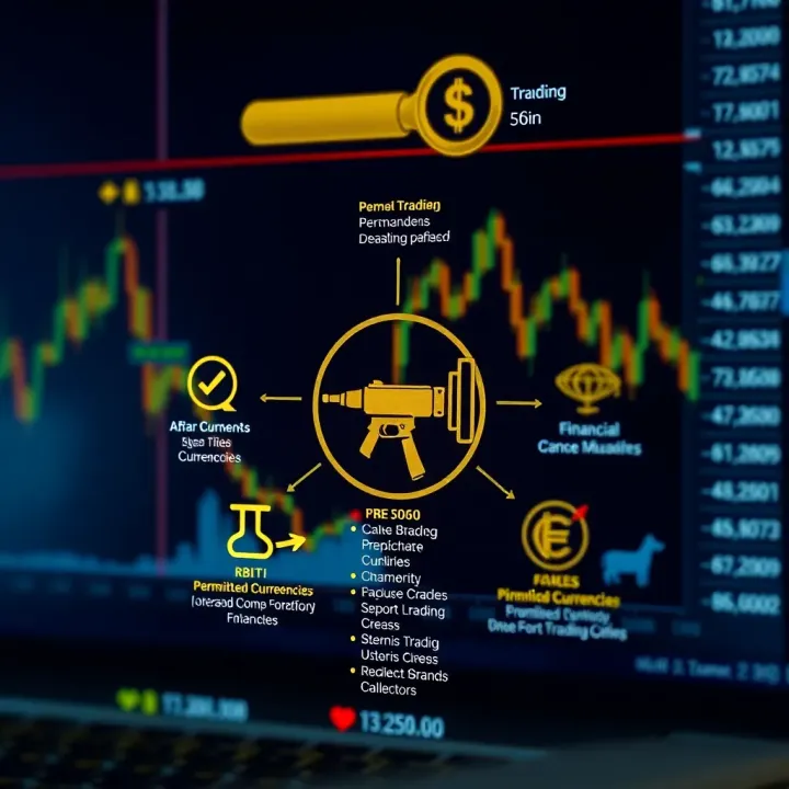 Diagram showing permitted currencies and financial instruments for forex trading under RBI regulations