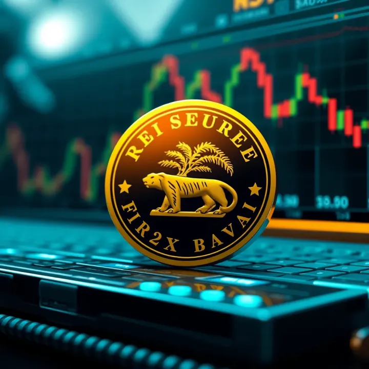 Illustration depicting a secure and trustworthy forex broker platform registered with RBI
