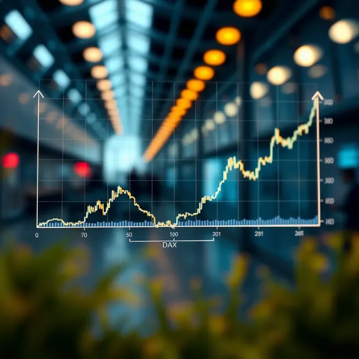 Graph depicting the performance trends of the DAX stock market index over time