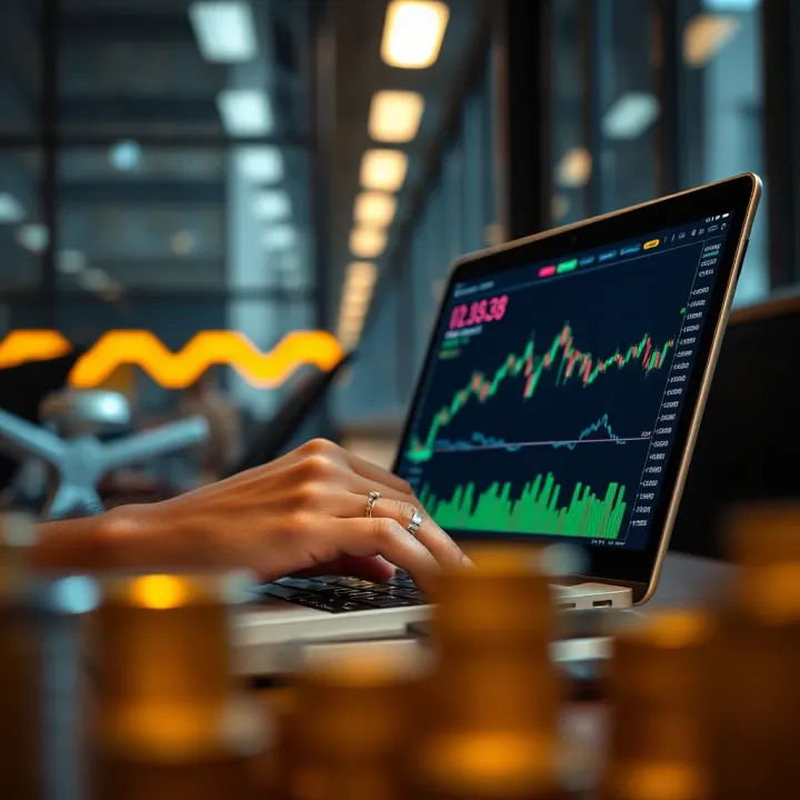 Illustration of secure online trading with focus on risk-free promotional benefits