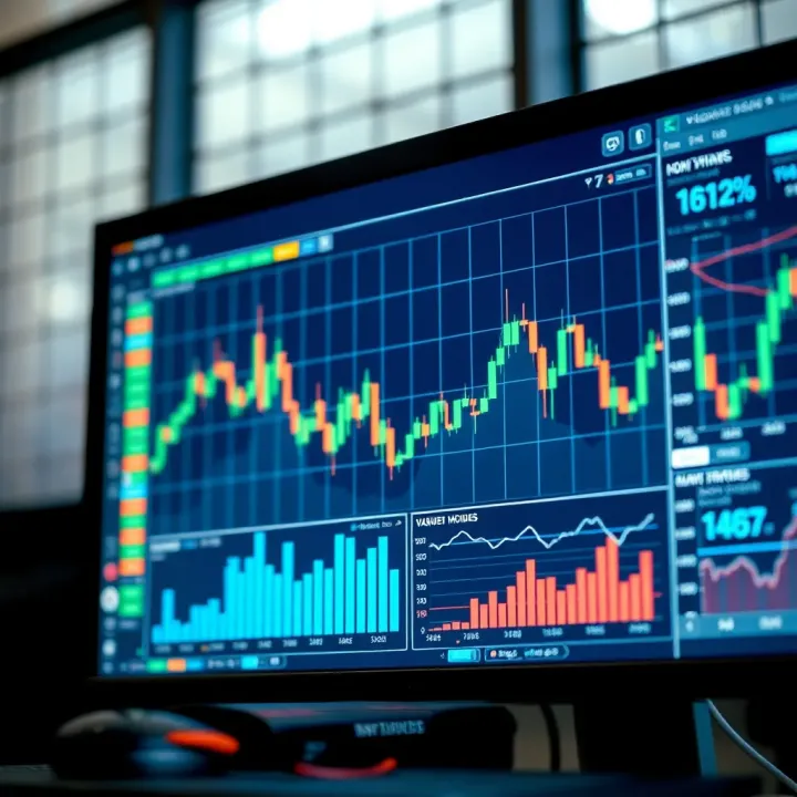 Valuation Models Influencing Investment Decisions Financial charts and valuation models illustrating investment analysis on a computer screen